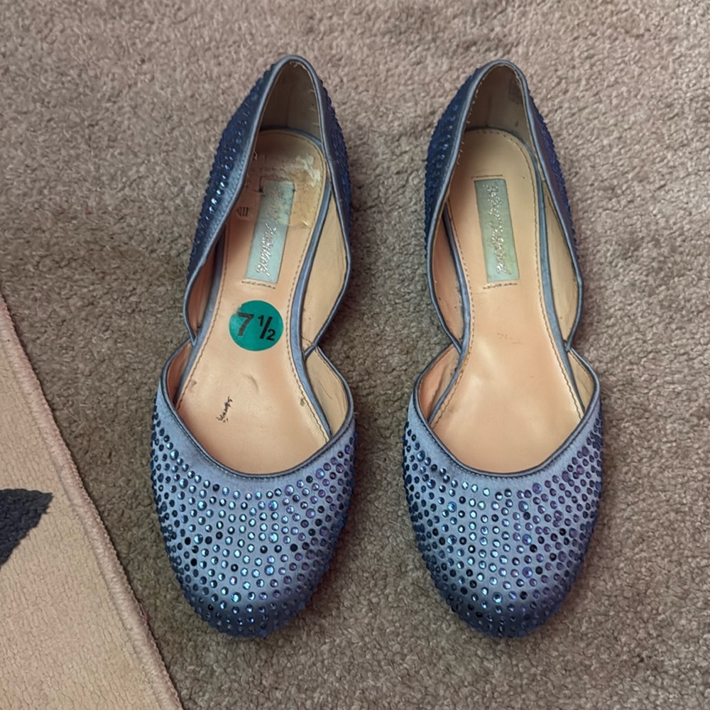 Blue by Betsey Johnson rhinestone Jane flats